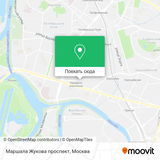 Карта Маршала Жукова проспект