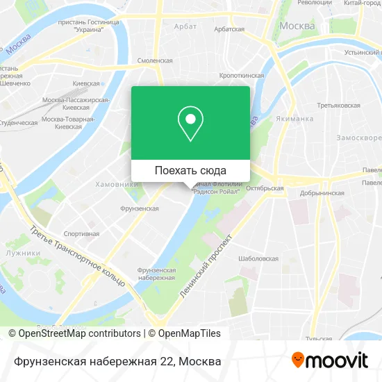 Карта Фрунзенская набережная 22