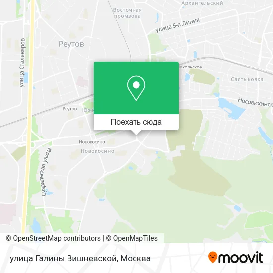 Карта улица Галины Вишневской