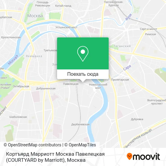 Карта Кортъярд Марриотт Москва Павелецкая (COURTYARD by Marriott)