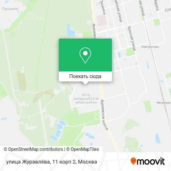 Карта улица Журавлёва, 11 корп 2