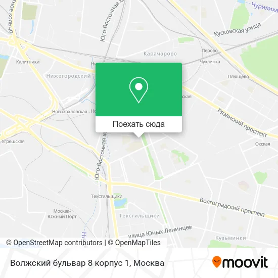 Карта Волжский бульвар 8 корпус 1
