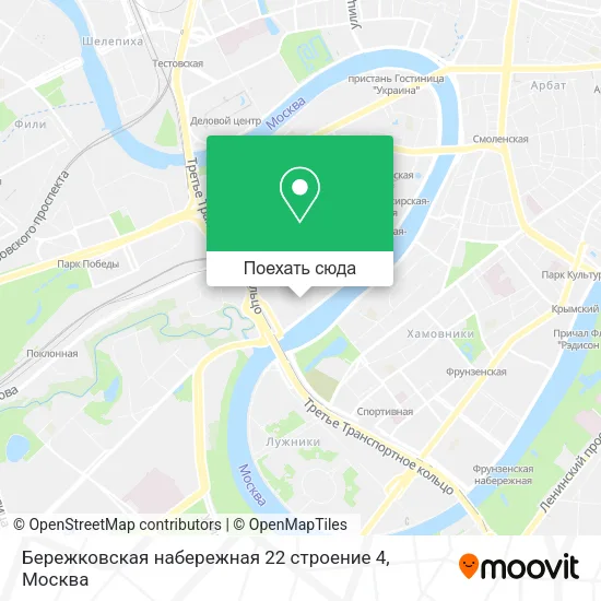 Карта Бережковская набережная 22 строение 4