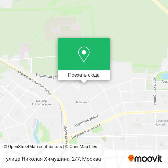 Карта улица Николая Химушина, 2/7