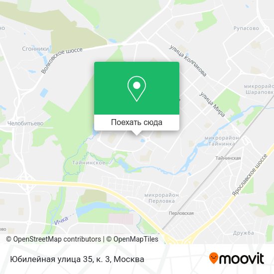 Карта Юбилейная улица 35, к. 3