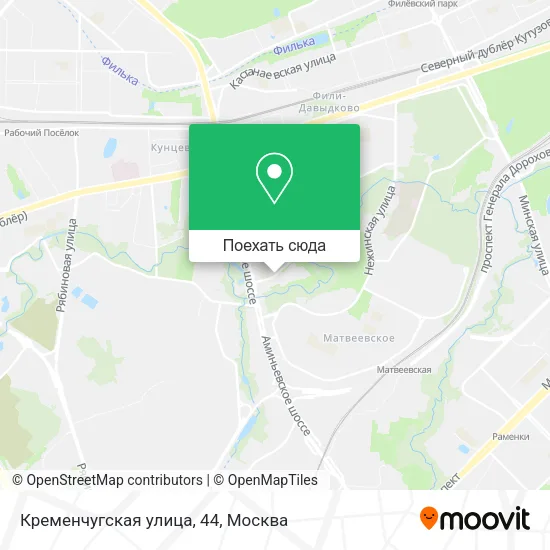 Карта Кременчугская улица, 44