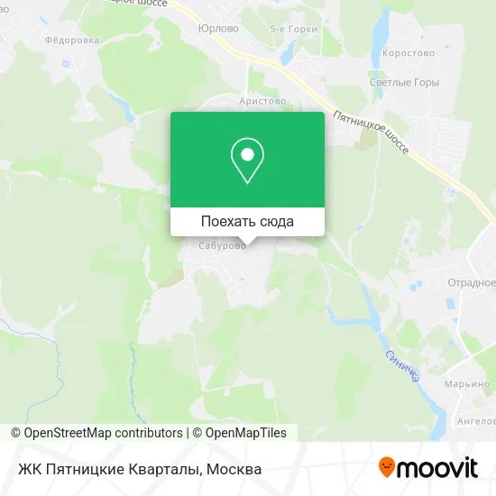 Карта ЖК Пятницкие Кварталы