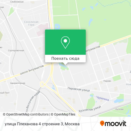 Карта улица Плеханова 4 строение 3