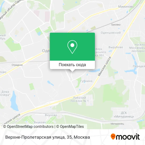 Карта Верхне-Пролетарская улица, 35