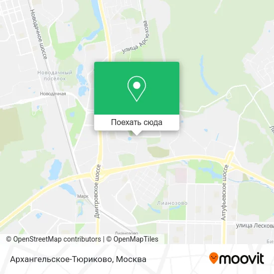 Карта Архангельское-Тюриково
