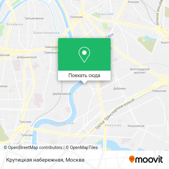 Карта Крутицкая набережная