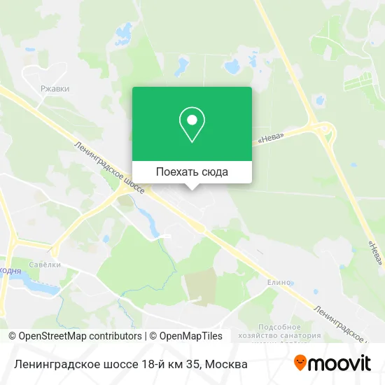 Карта Ленинградское шоссе 18-й км 35