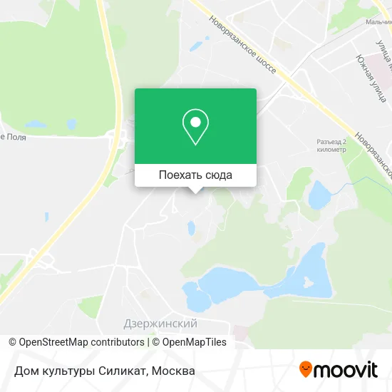 Карта Дом культуры Силикат