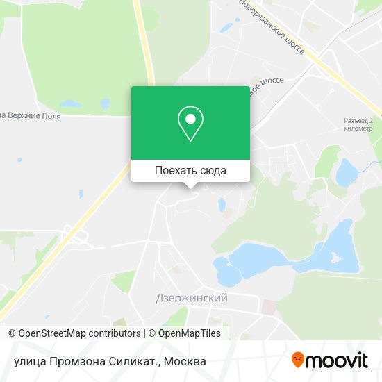 Карта улица Промзона Силикат.