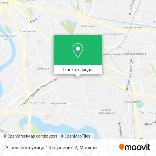 Карта Угрешская улица 14 строение 2