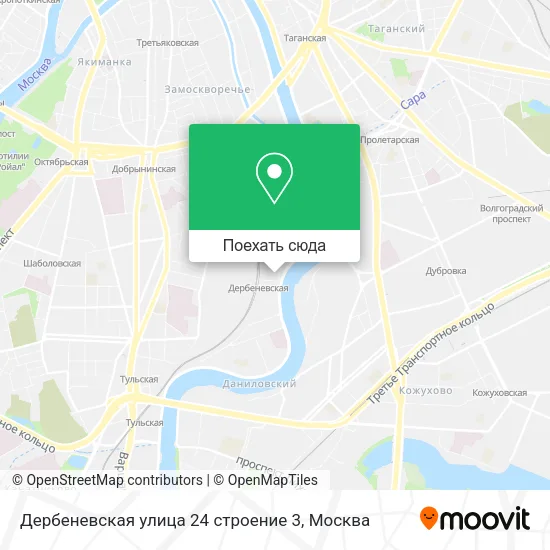 Карта Дербеневская улица 24 строение 3