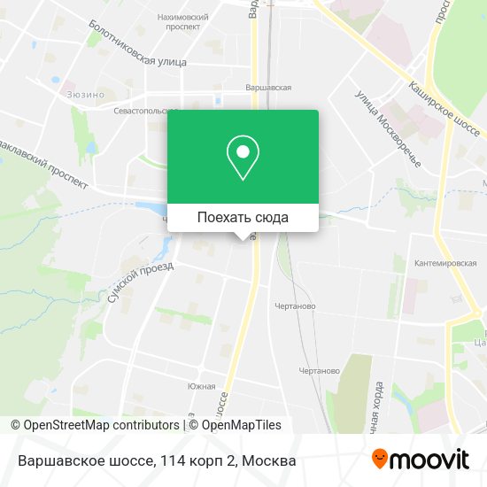 Карта Варшавское шоссе, 114 корп 2