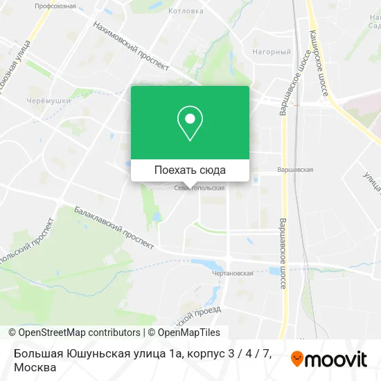 Карта Большая Юшуньская улица 1а, корпус 3 / 4 / 7