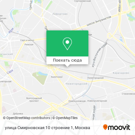 Карта улица Смирновская 10 строение 1