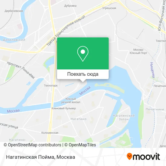 Карта Нагатинская Пойма