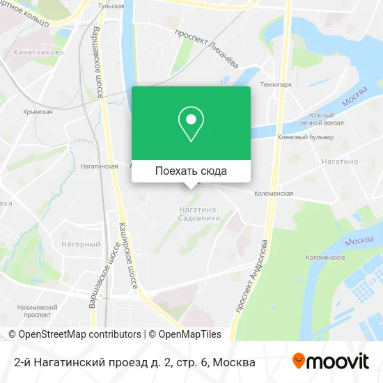Карта 2-й Нагатинский проезд д. 2, стр. 6
