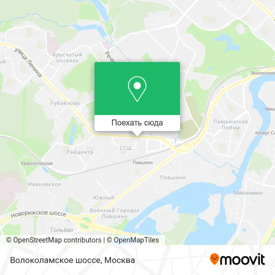 Карта Волоколамское шоссе