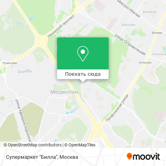 Карта Супермаркет "Билла"