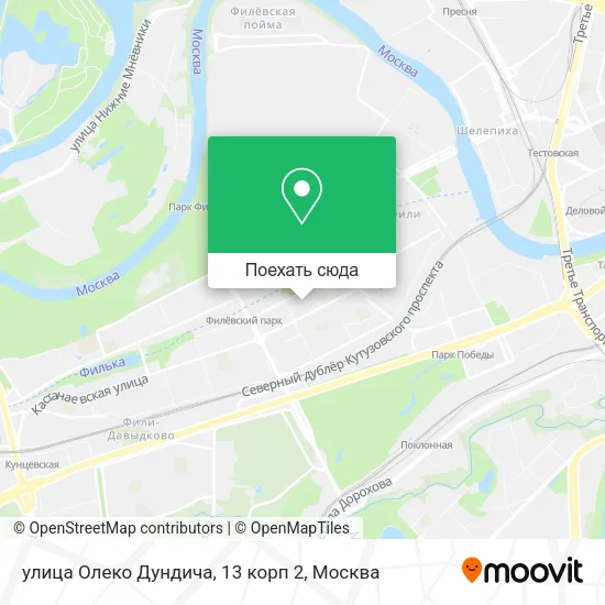 Карта улица Олеко Дундича, 13 корп 2