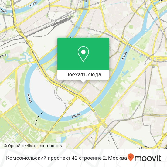 Карта Комсомольский проспект 42 строение 2