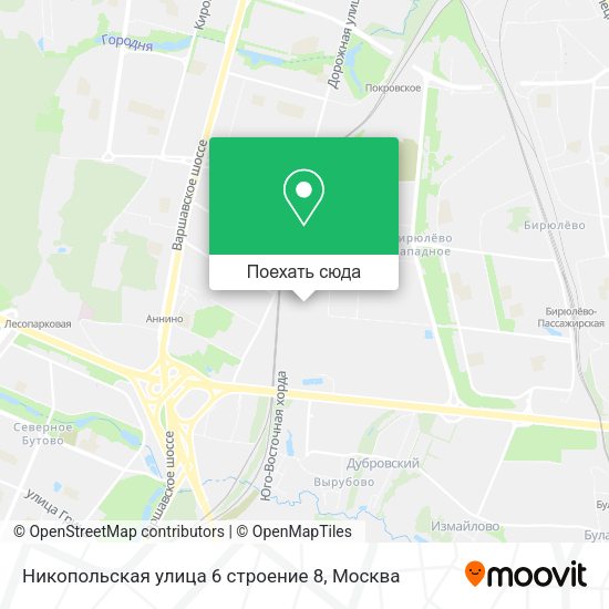 Карта Никопольская улица 6 строение 8