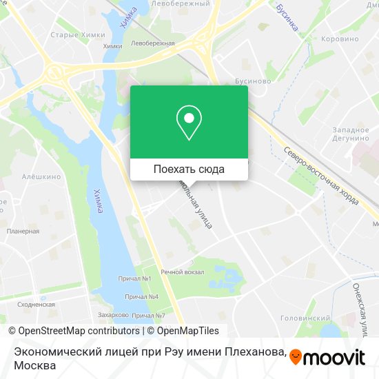 Карта Экономический лицей при Рэу имени Плеханова