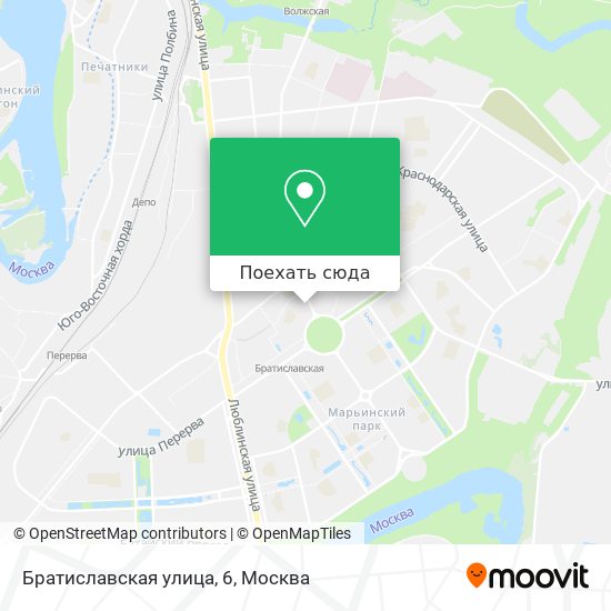 Карта Братиславская улица, 6