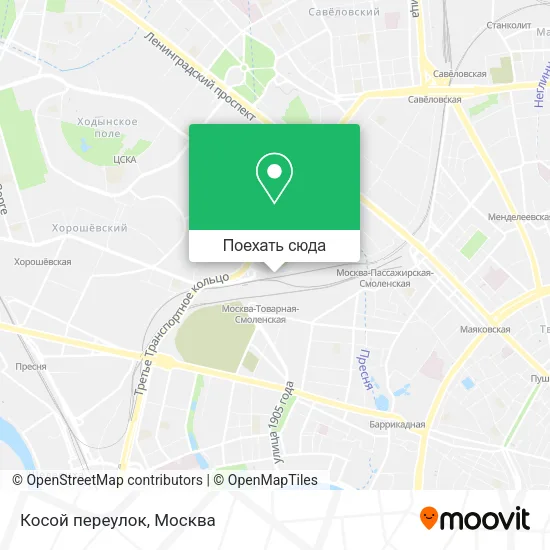 Карта Косой переулок