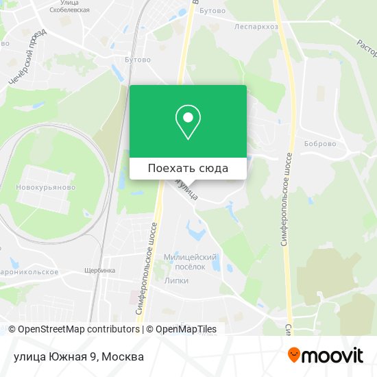 Карта улица Южная 9