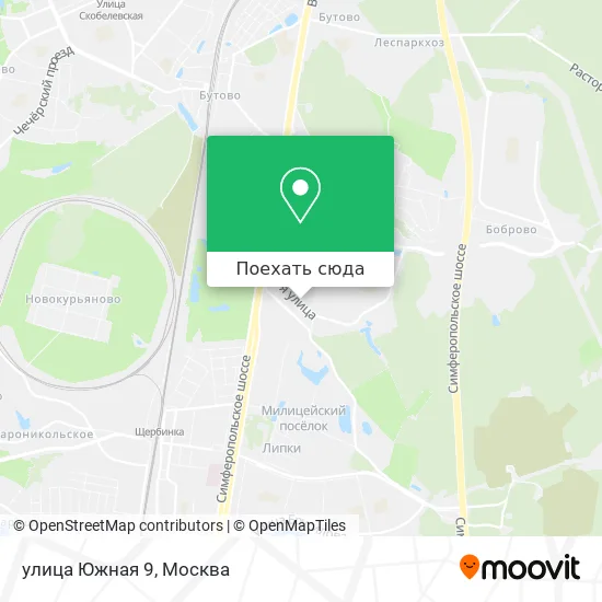Карта улица Южная 9