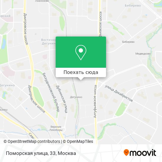 Карта Поморская улица, 33