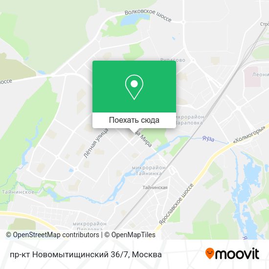 Карта пр-кт Новомытищинский 36/7