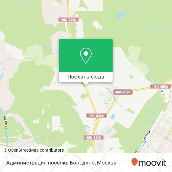 Карта Администрация посёлка Бородино