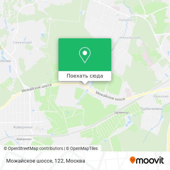 Карта Можайское шоссе, 122
