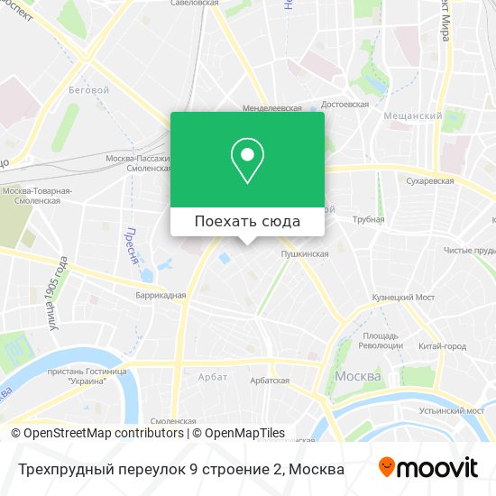 Карта Трехпрудный переулок 9 строение 2