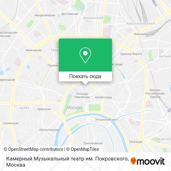 Карта Камерный Музыкальный театр им. Покровского
