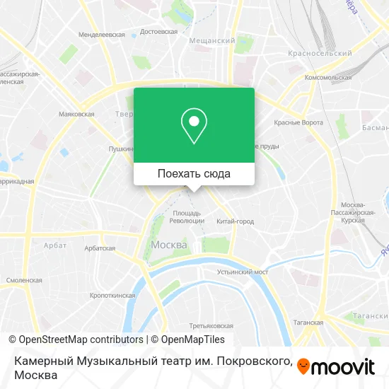 Карта Камерный Музыкальный театр им. Покровского