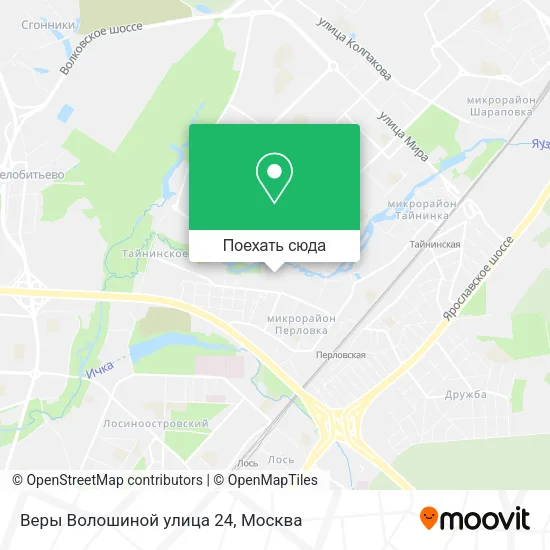 Карта Веры Волошиной улица 24