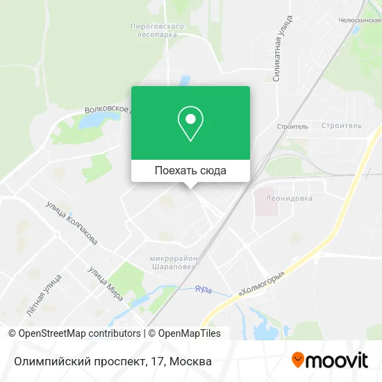 Карта Олимпийский проспект, 17