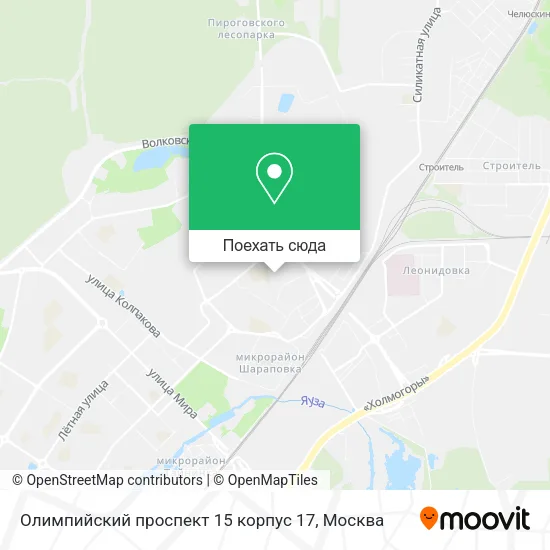 Карта Олимпийский проспект 15 корпус 17