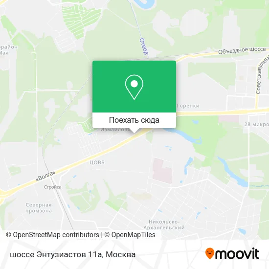 Карта шоссе Энтузиастов 11а