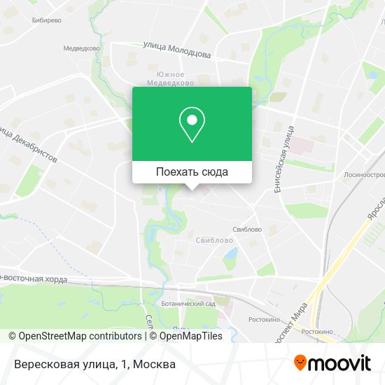 Карта Вересковая улица, 1