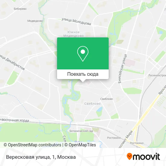 Карта Вересковая улица, 1