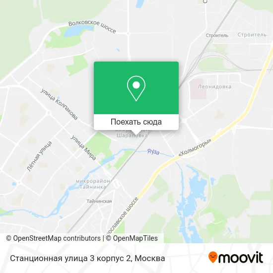 Карта Станционная улица 3 корпус 2