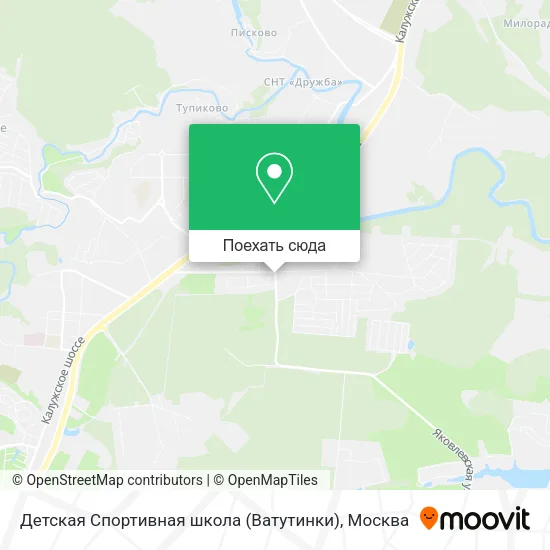 Карта Детская Спортивная школа (Ватутинки)